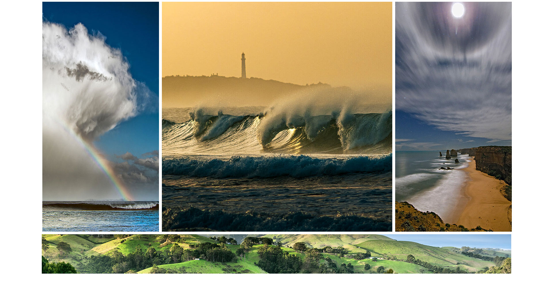 montage of images on the great ocean road